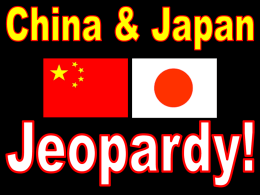 PowerPoint: Asia & Japan Jeopardy