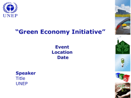 Green Economy Initiative - Standard ppt presenation