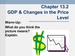 Chapter 13.2 GDP & Changes in the Price Level