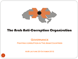 Corporate Governance and Corruption in the Arab World