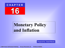 Chapter 16: Monetary Policy and Inflation