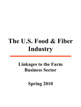 The Farm Business Sector - Department of Agricultural Economics
