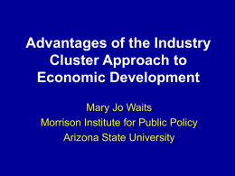 Advantages of the Industry Cluster Approach to Economic