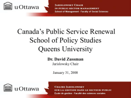 University of Ottawa Certificate Program in Advanced Public Sector