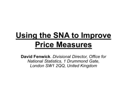 Using the SNA to Improve Price Measures