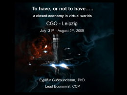 a closed economy in virtual worlds