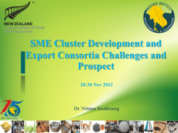 Review of SME Cluster Development and Export Consortia