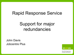 Aims of Rapid Response Service (RRS)