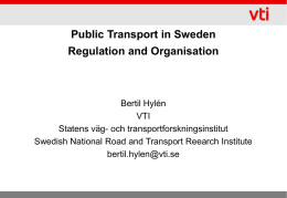 Public Transport in Sweden