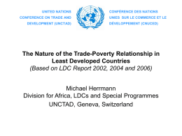 The nature of the trade-growth-poverty relationship in LDCs, Michael