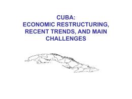Economic restructuring, recent trends and main challenges