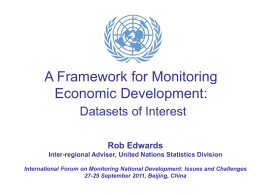 A Framework for Monitoring Economic Development