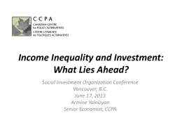Armine Yalnizyan: Income Inequality and Investment