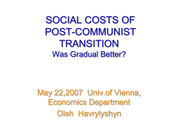 economic and social costs of transition