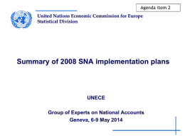 2008 SNA implementation tables