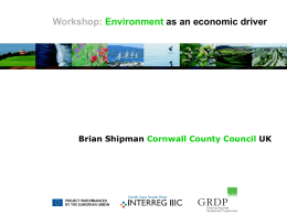 Workshop: Environment as an economic driver