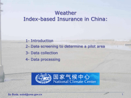 Weather Index-based Insurance in China