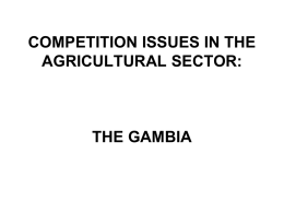 competition issues in the agricultural sector: the gambia