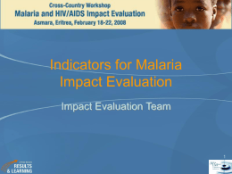 Malaria Working Groups