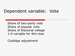 Dependent variable: Vote