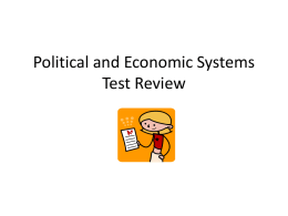Political and Economic Systems Test Review