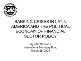 banking crises in latin america and the political economy