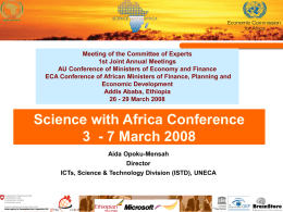 Science with Africa Conference - Conference of African Ministers