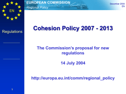 The Commission`s proposal for new regulations