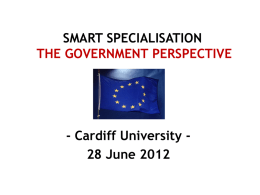 Smart Specialisation – a view from the Member State