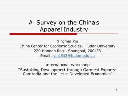 A Survey on the China`s Apparel Industry