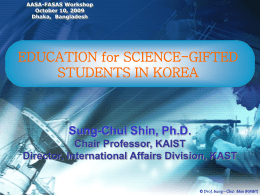 Higher Education for Science-Gifted Students