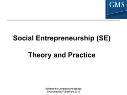 Chapter 5 Social Entrepreneurship