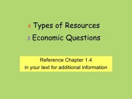 4 Types of Resources 3 Qs