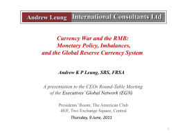 Monetary policy - Andrew Leung International Consultants Limited