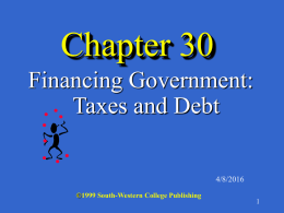 Chapter 30 Taxes and government debt