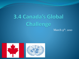3.4 Canada`s Global Challenge