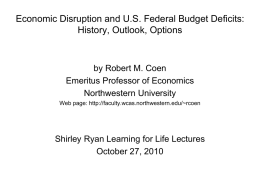 Economic Disruption and U.S. Federal Budget Deficits: History