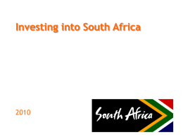 Investing into South Africa