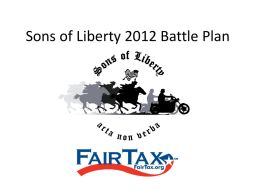 Sons of Liberty 2012 Battle Plan
