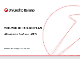 UCI Group Strategy A. Profumo, CEO of