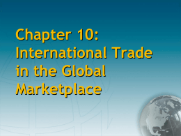 International Trade in the Global Marketplace
