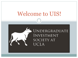 What is Investing? - Undergraduate Investment Society at UCLA