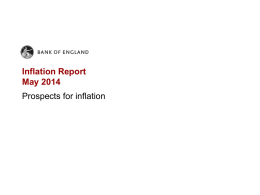 Bank of England Inflation Report May 2014 Prospects for inflation