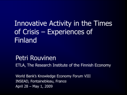 Finnish Competitiveness & Business Dynamics