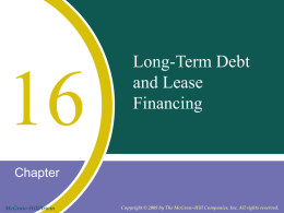 Long-Term Debt and Lease Financing