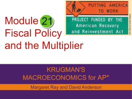 Module Fiscal Policy and the Multiplier