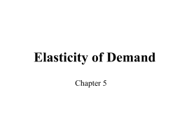 Intro to Elasticity of Demand