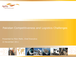 Pakistan Competitiveness and Logistics