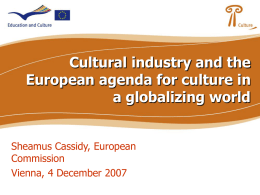 The Economy of Culture in Europe