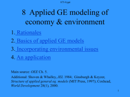 Analysing environmental issues in an open economy